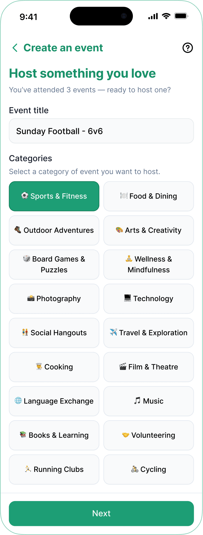 Concia Link — Category Selection
