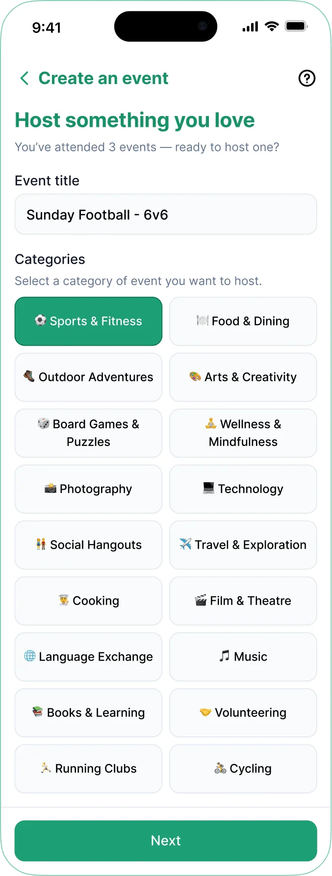 Concia Link — Category Selection