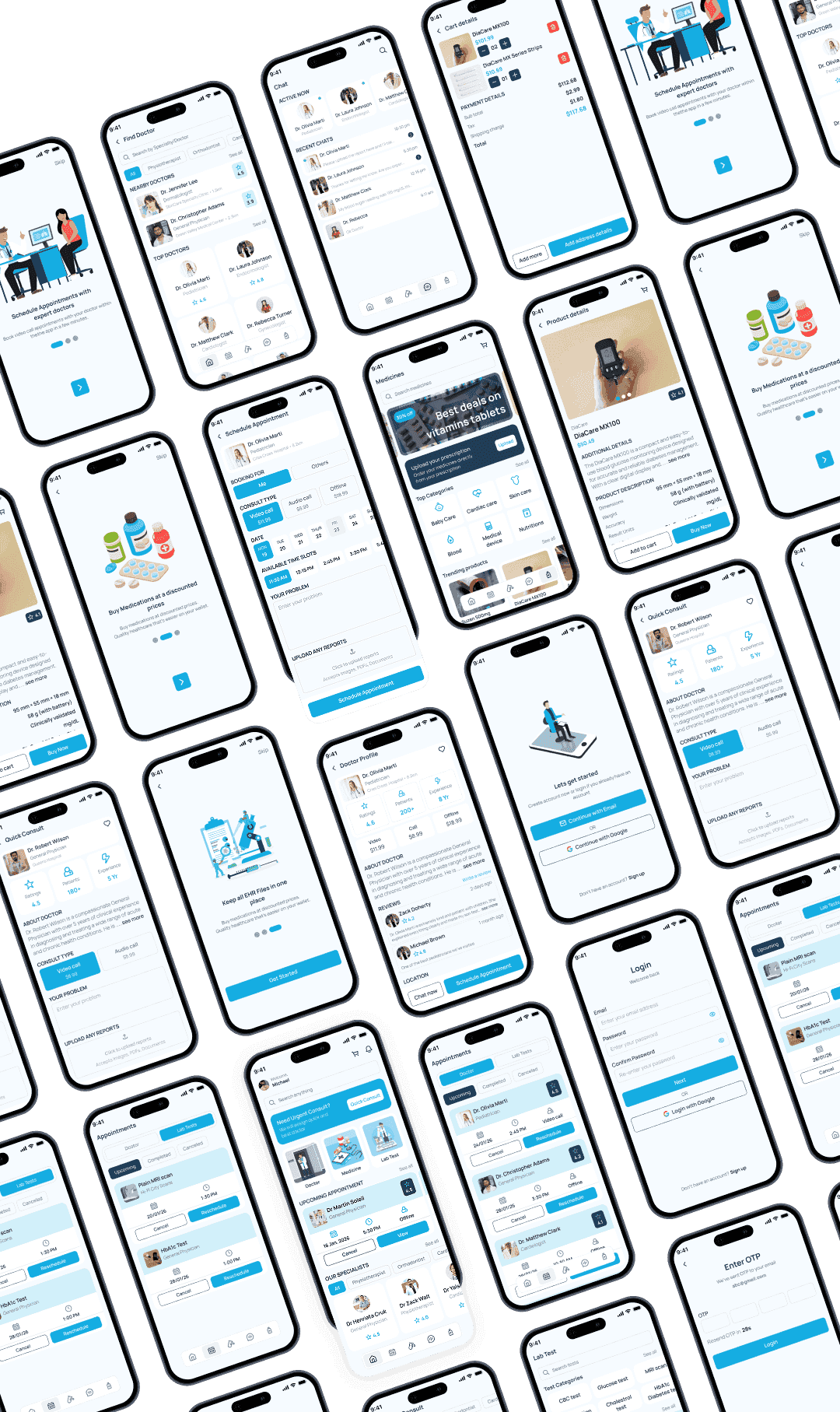 Medonexa Other App Screens Showcase