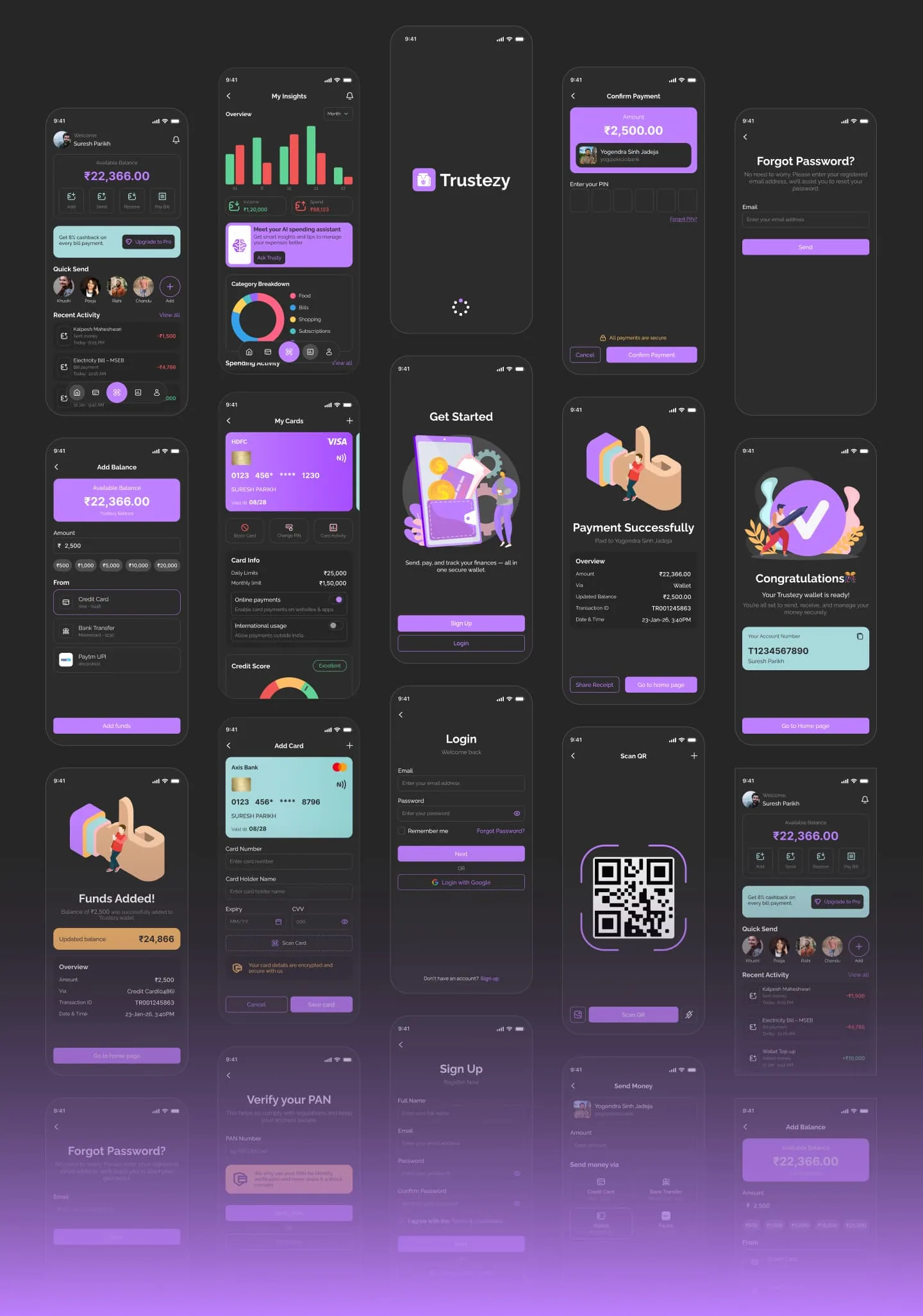 Trustezy more screens