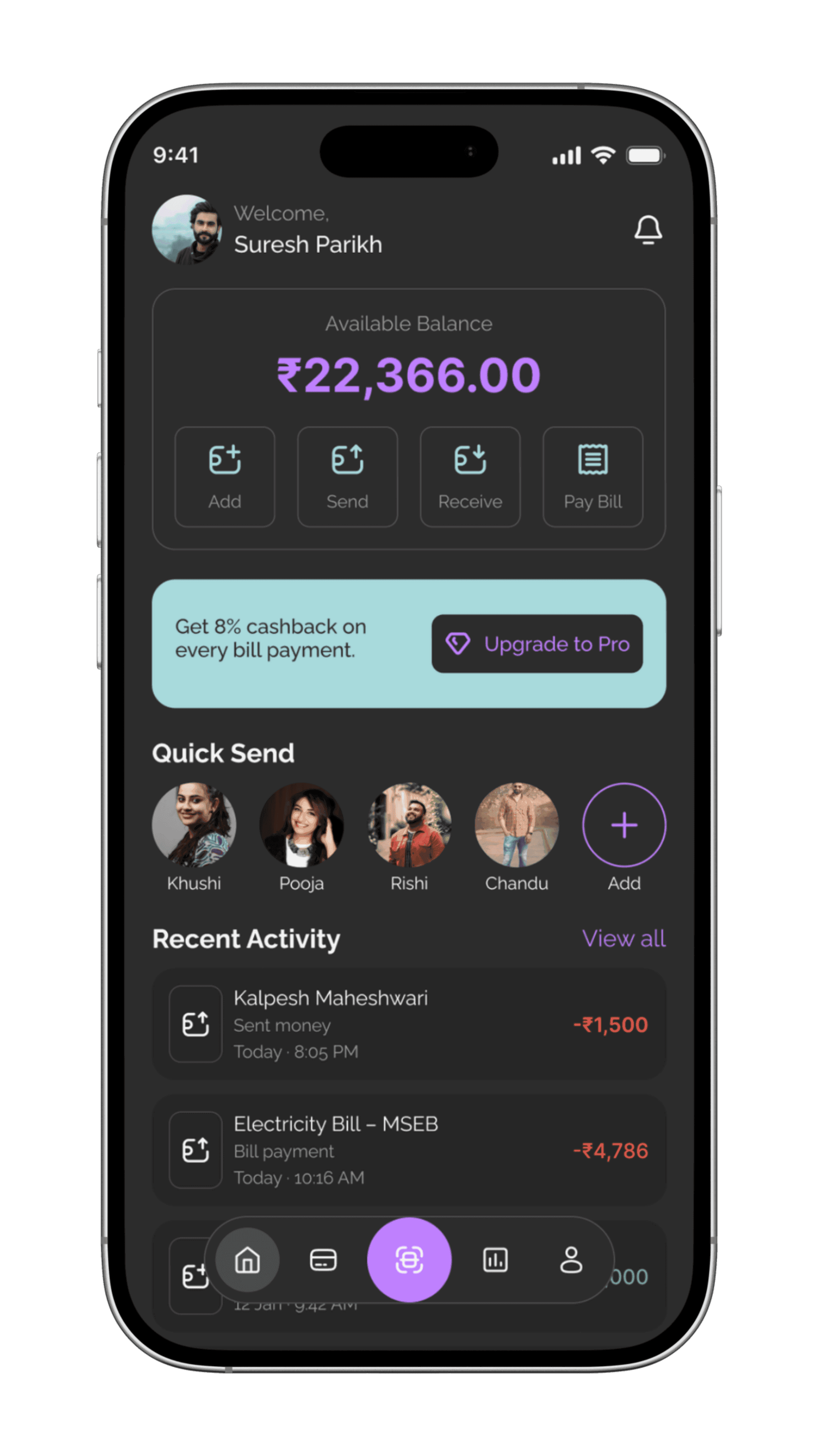 Trustezy home screen