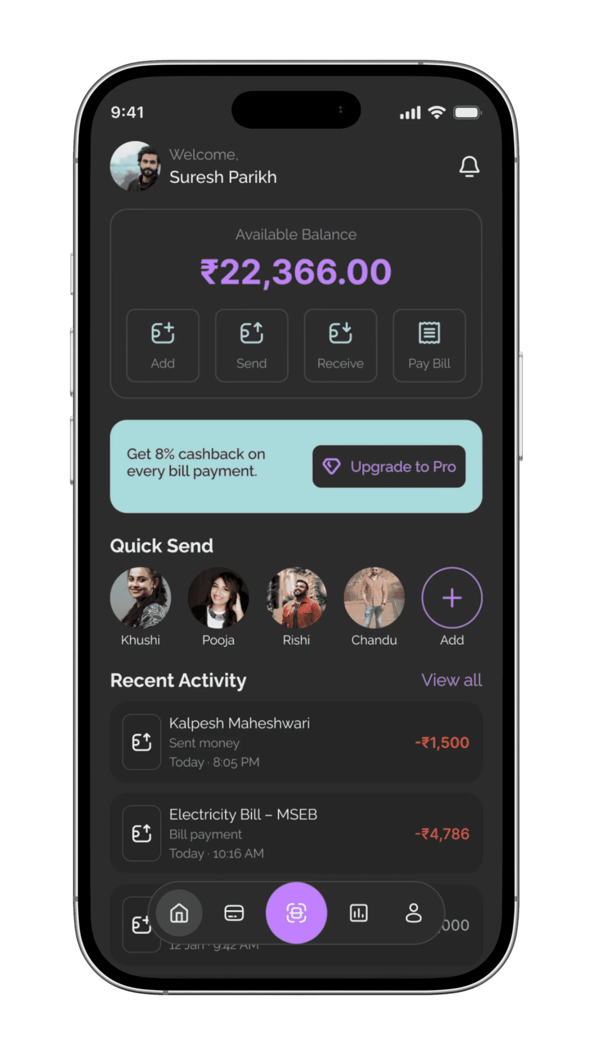 Trustezy home screen
