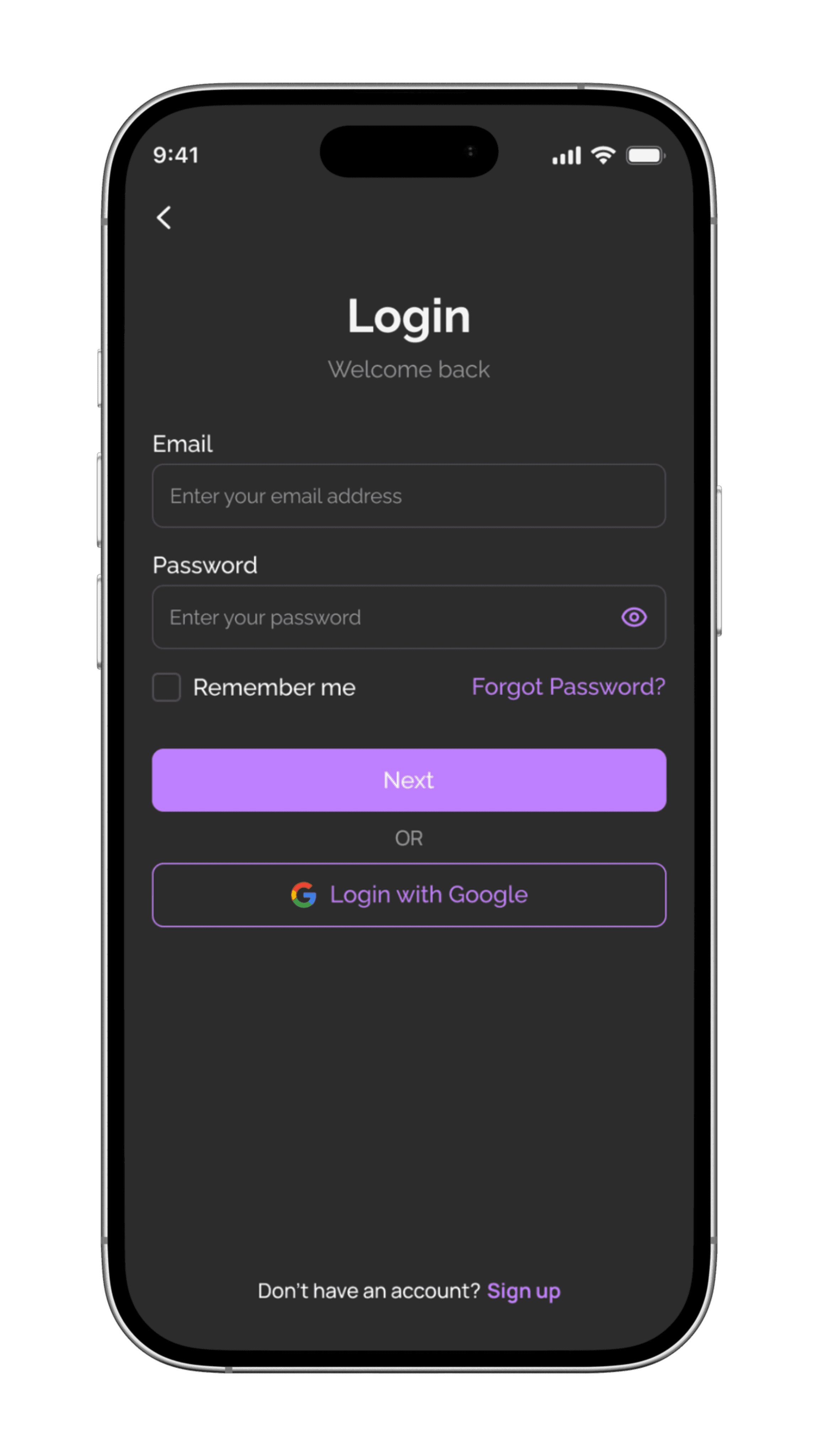 Trustezy login screen