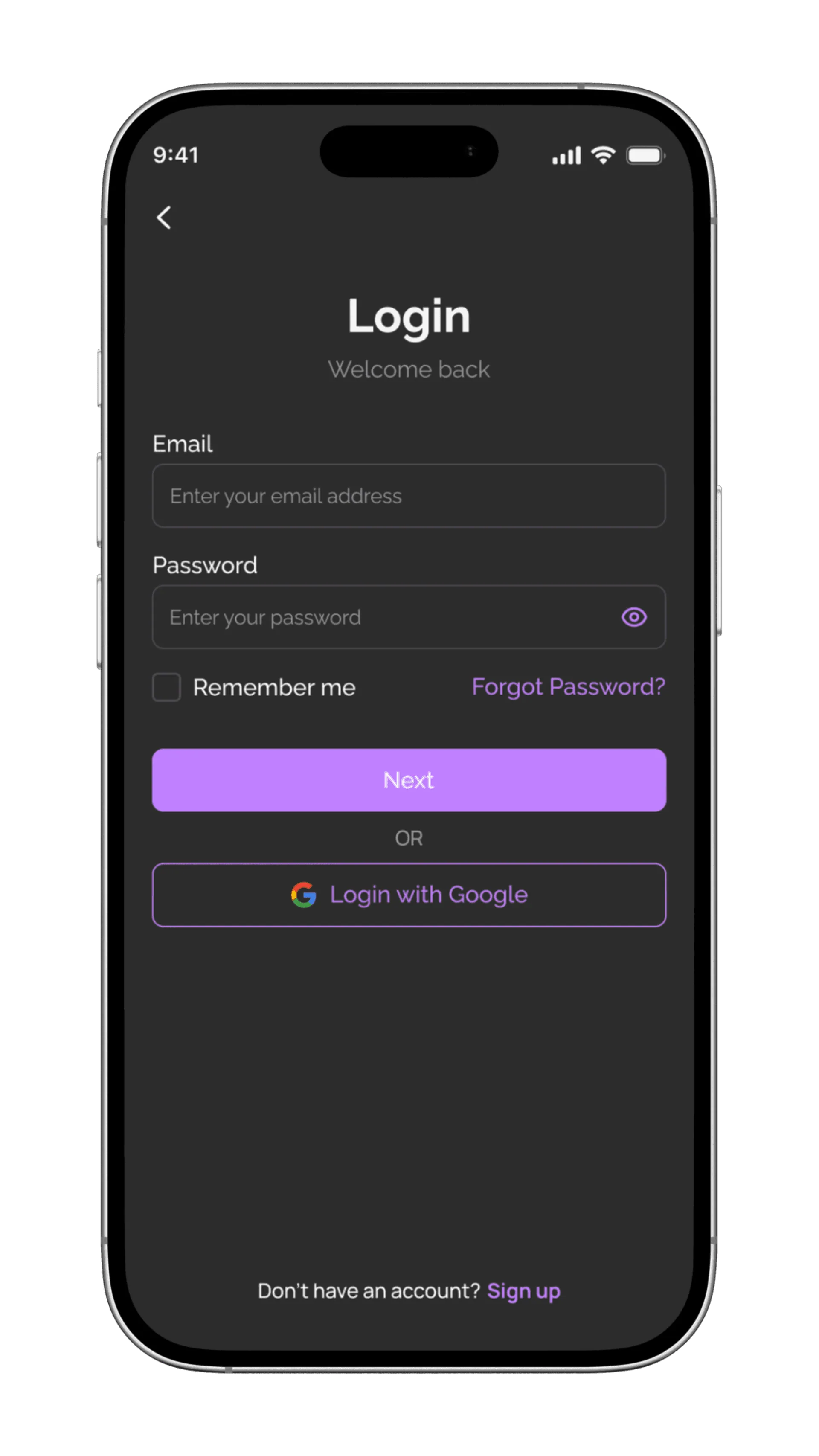 Trustezy login screen