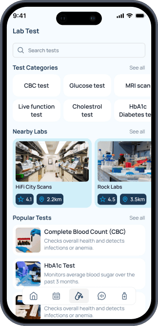 Lab Tests Screen