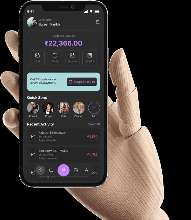 Trustezy mobile app in hand