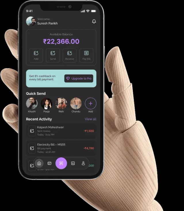 Trustezy mobile app in hand