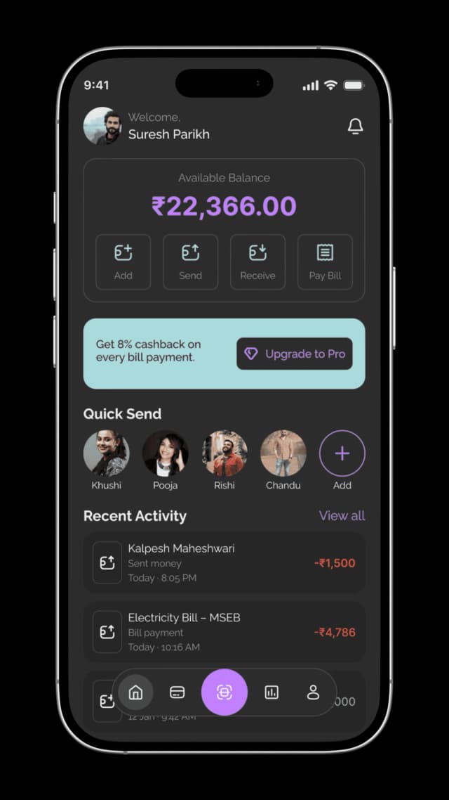 Trustezy home screen
