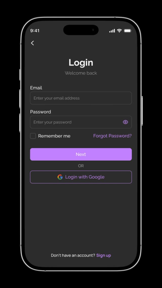 Trustezy login screen
